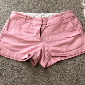JCrew pink shorts size 4. Linen style, 100%cotton